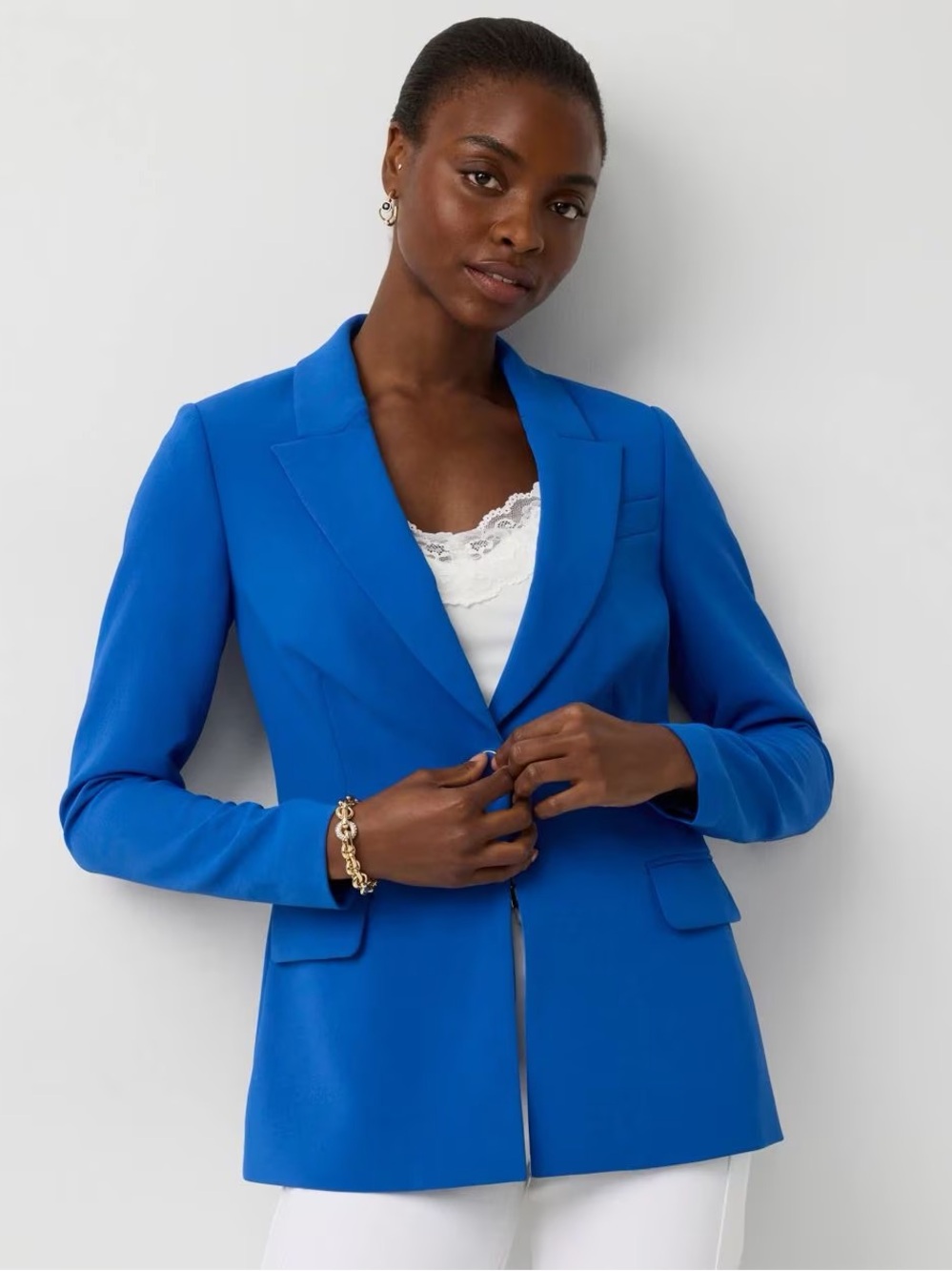 White House Black Market Electric Blue Tailored Blazer